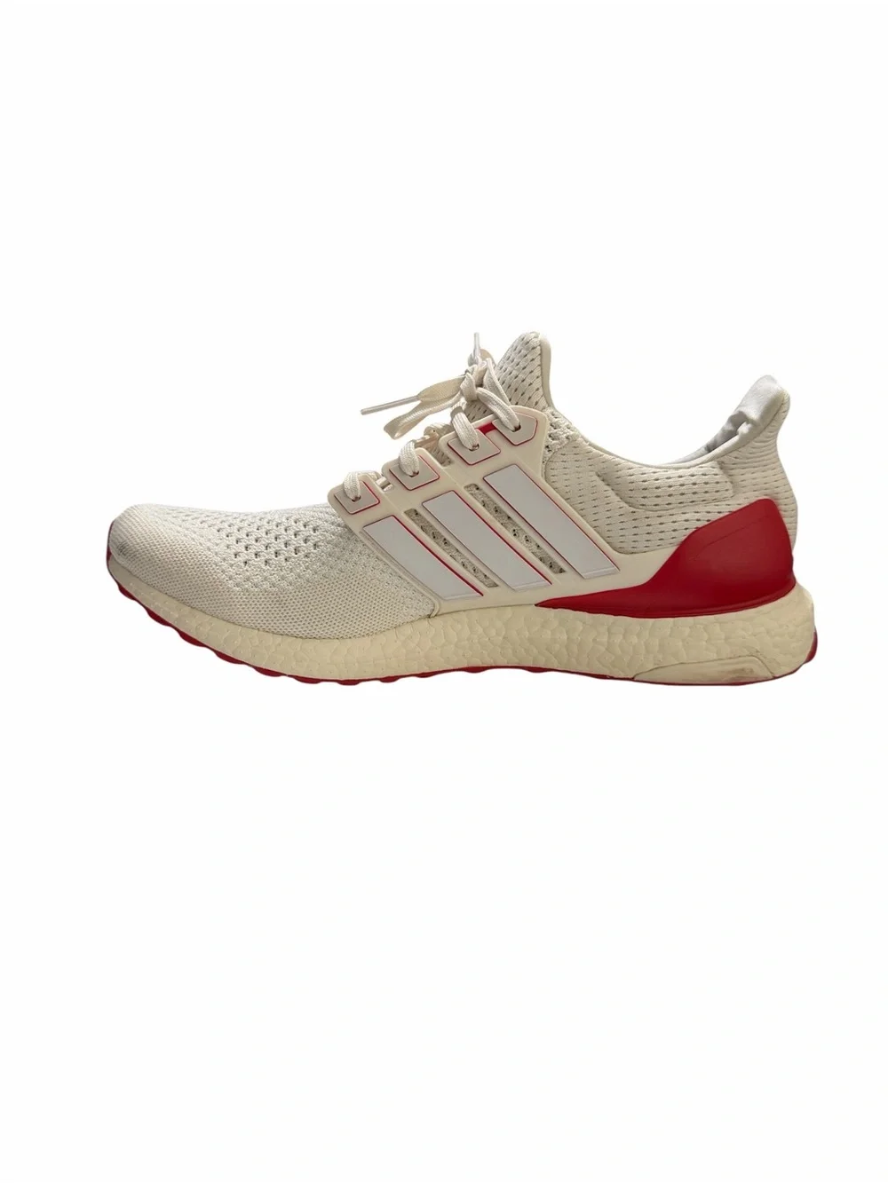 Adidas Ultra Boost 1.0 Sneakers Cream and Red Accents Size 12